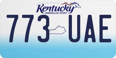 KY license plate 773UAE