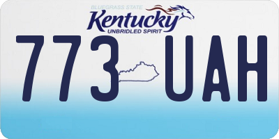 KY license plate 773UAH
