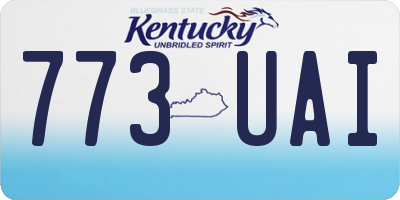 KY license plate 773UAI
