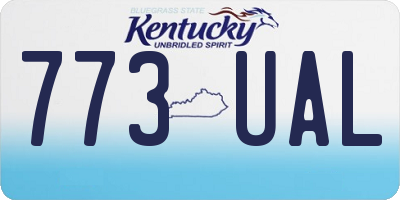 KY license plate 773UAL