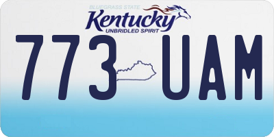 KY license plate 773UAM