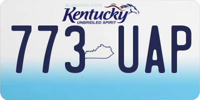KY license plate 773UAP
