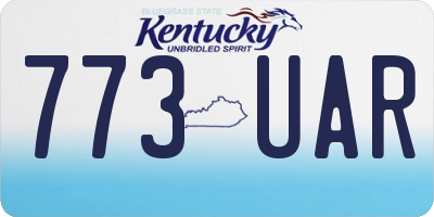KY license plate 773UAR