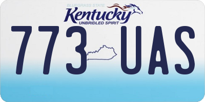 KY license plate 773UAS