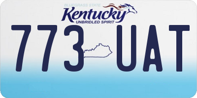 KY license plate 773UAT