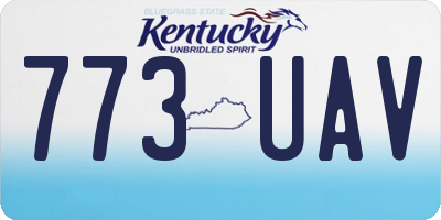 KY license plate 773UAV