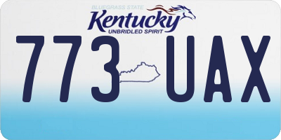 KY license plate 773UAX