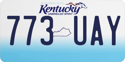 KY license plate 773UAY