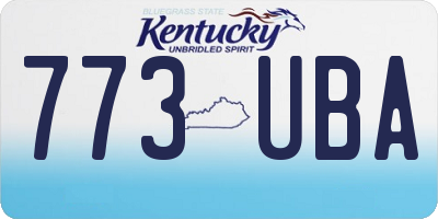 KY license plate 773UBA