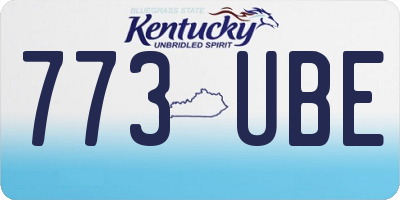 KY license plate 773UBE