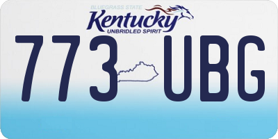 KY license plate 773UBG