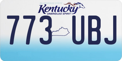KY license plate 773UBJ
