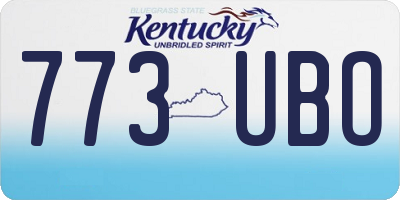 KY license plate 773UBO