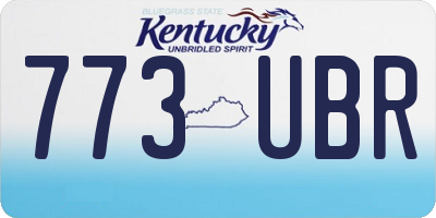 KY license plate 773UBR