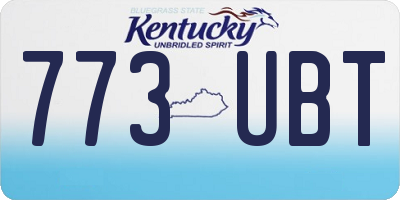KY license plate 773UBT