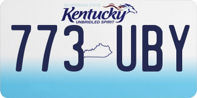 KY license plate 773UBY