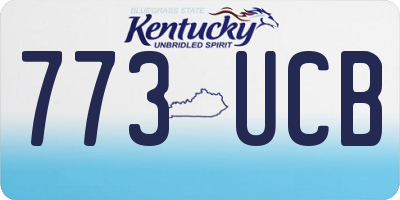 KY license plate 773UCB