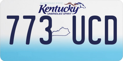KY license plate 773UCD