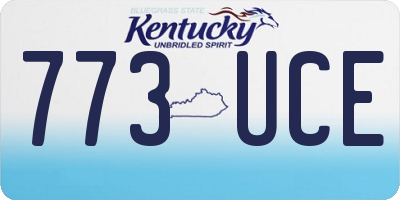 KY license plate 773UCE