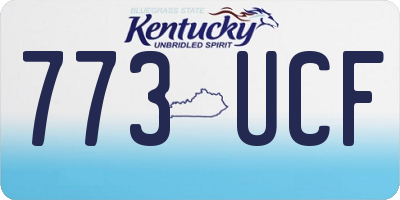 KY license plate 773UCF