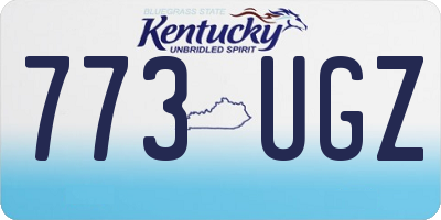 KY license plate 773UGZ