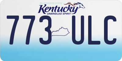 KY license plate 773ULC