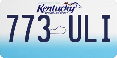 KY license plate 773ULI