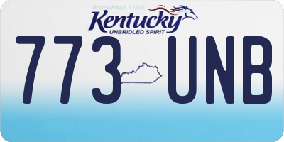 KY license plate 773UNB