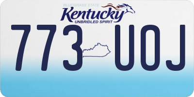 KY license plate 773UOJ