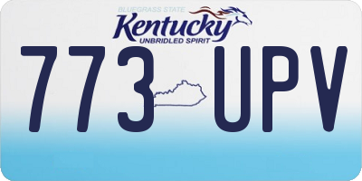 KY license plate 773UPV