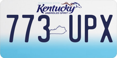 KY license plate 773UPX