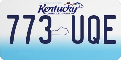 KY license plate 773UQE
