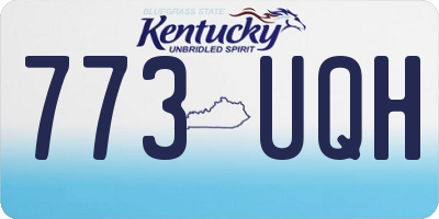 KY license plate 773UQH