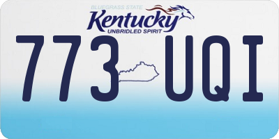 KY license plate 773UQI