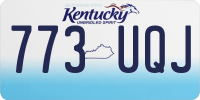 KY license plate 773UQJ