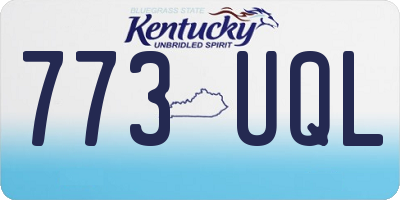 KY license plate 773UQL