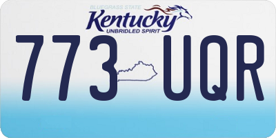 KY license plate 773UQR