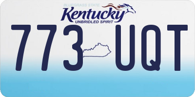 KY license plate 773UQT