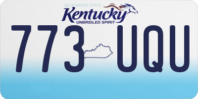 KY license plate 773UQU