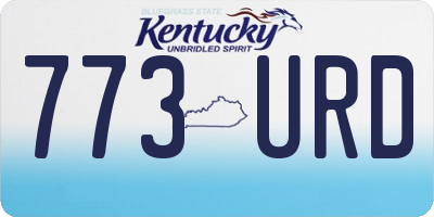KY license plate 773URD