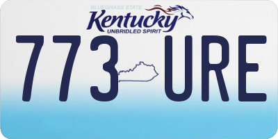 KY license plate 773URE