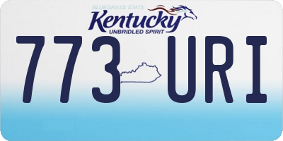 KY license plate 773URI