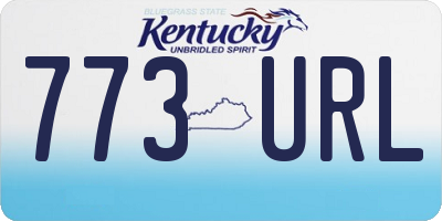 KY license plate 773URL