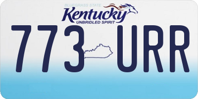 KY license plate 773URR