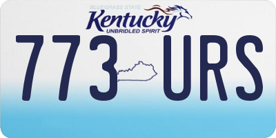 KY license plate 773URS