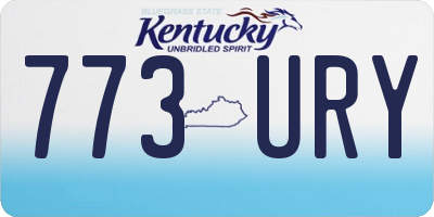 KY license plate 773URY