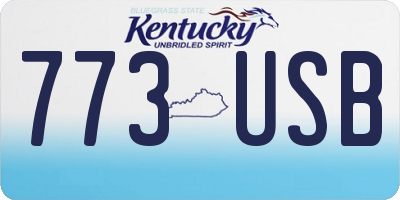 KY license plate 773USB