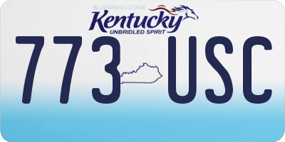 KY license plate 773USC
