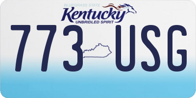 KY license plate 773USG