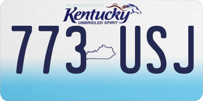 KY license plate 773USJ